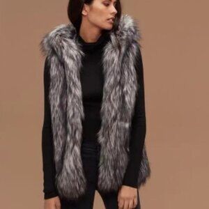 Aritzia Sunday Best Ovid Faux Fur Vest With Hood XS